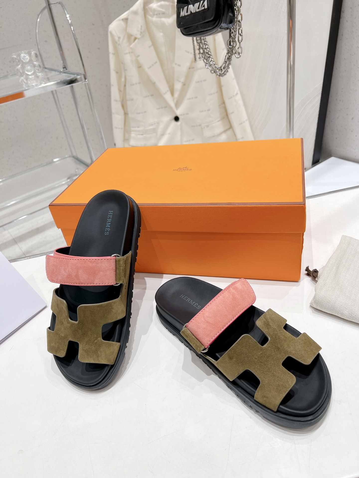 Hermes spring and summer sandals series couple models classic models
