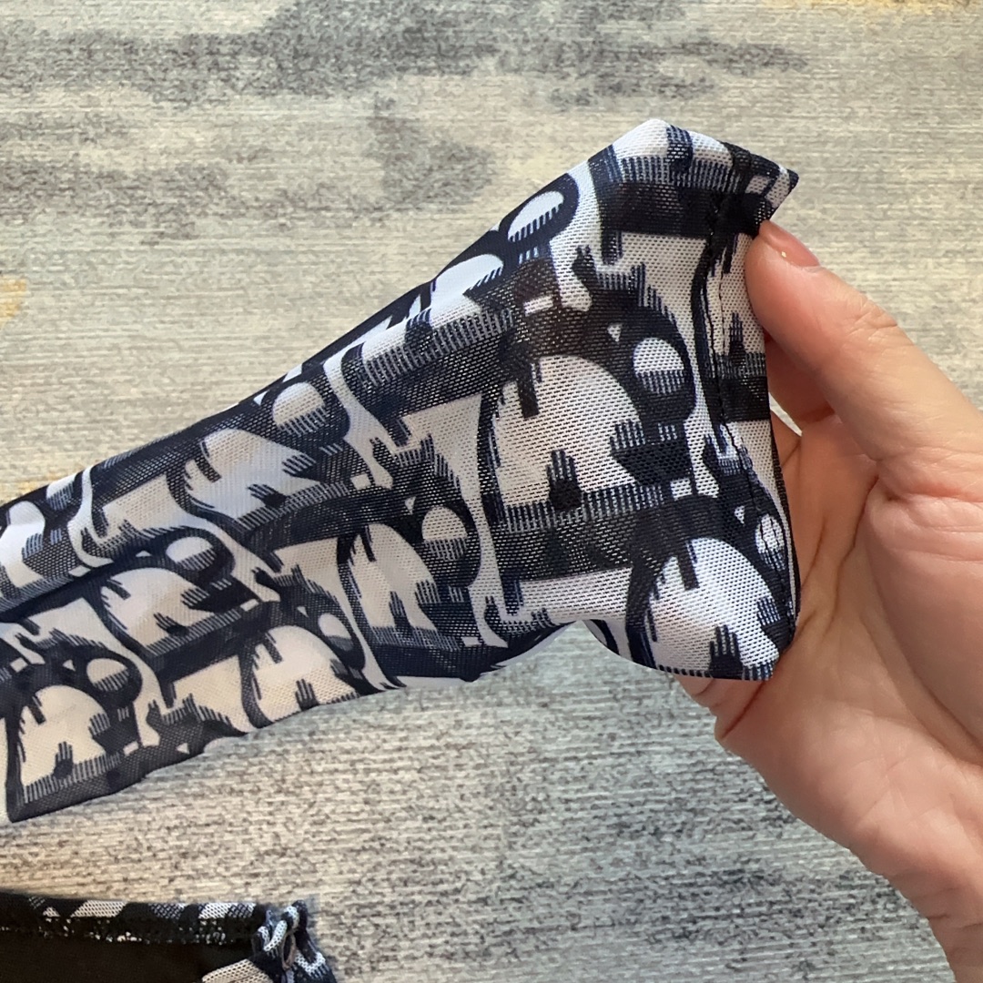 Dior gauze one-piece swimsuit