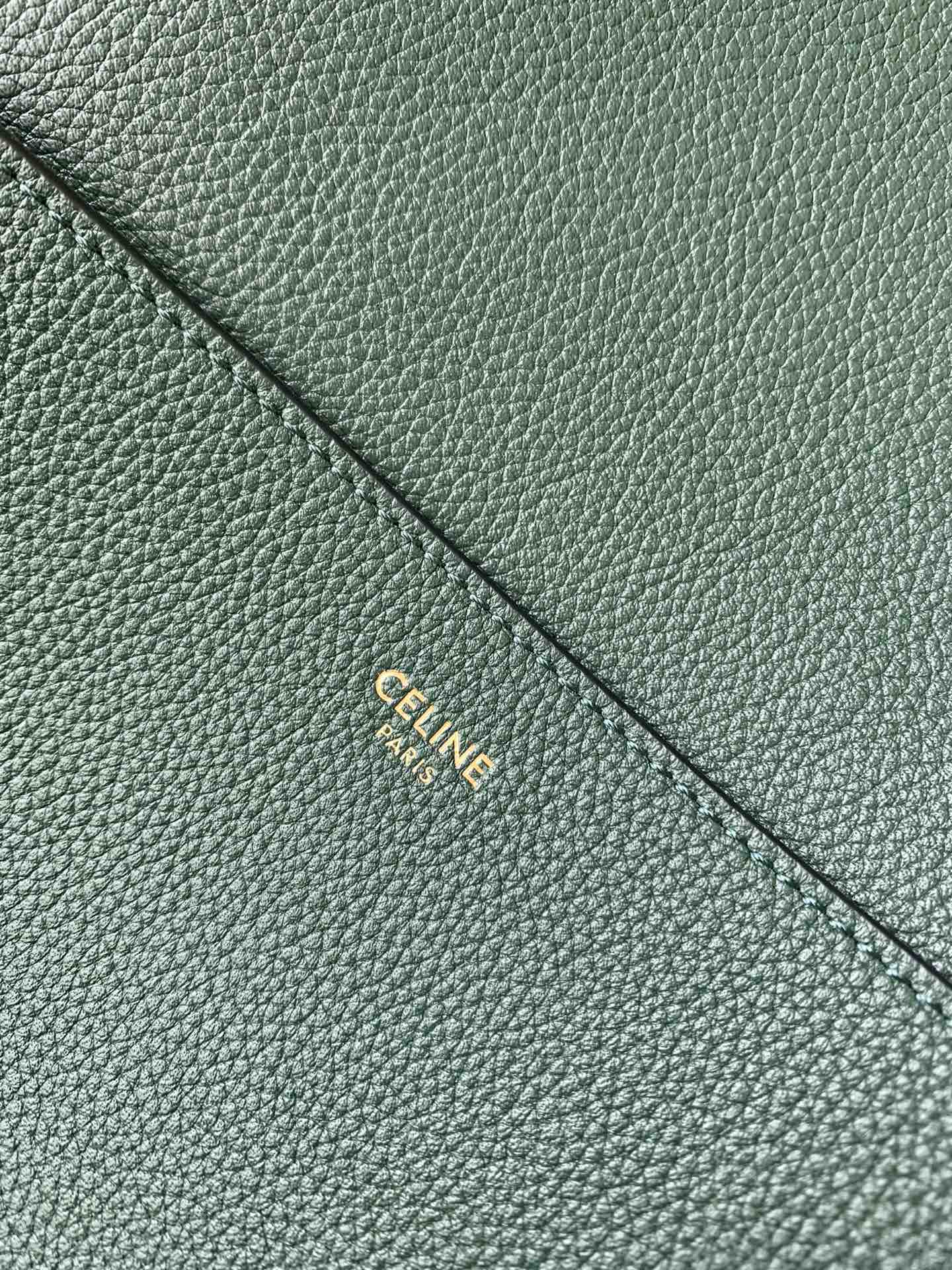 𝐂𝐞𝐥𝐢𝐧𝐞 SANGLE BUCKET bucket bag in soft grained calfskin