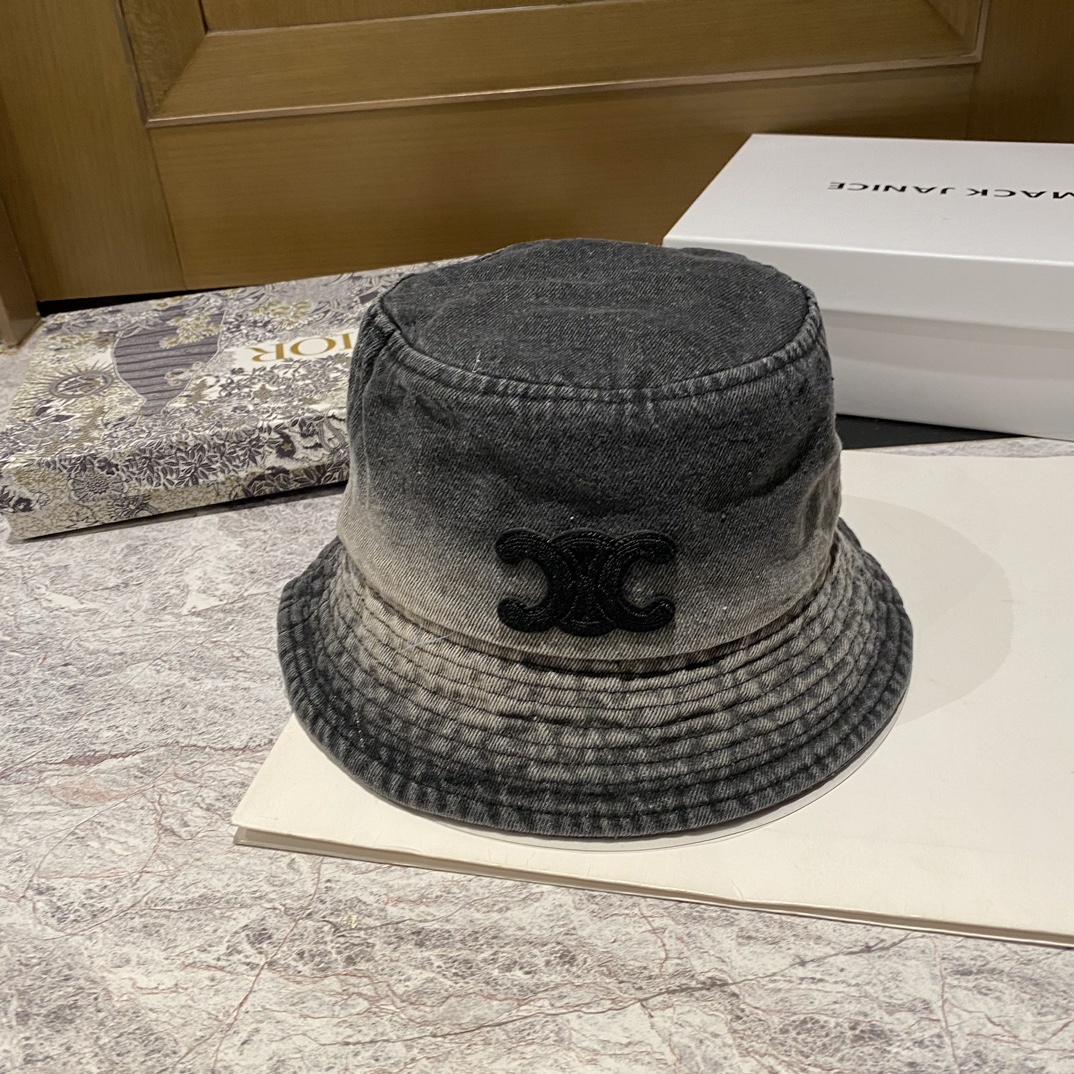 [Celine] 2023 new denim old fisherman hat