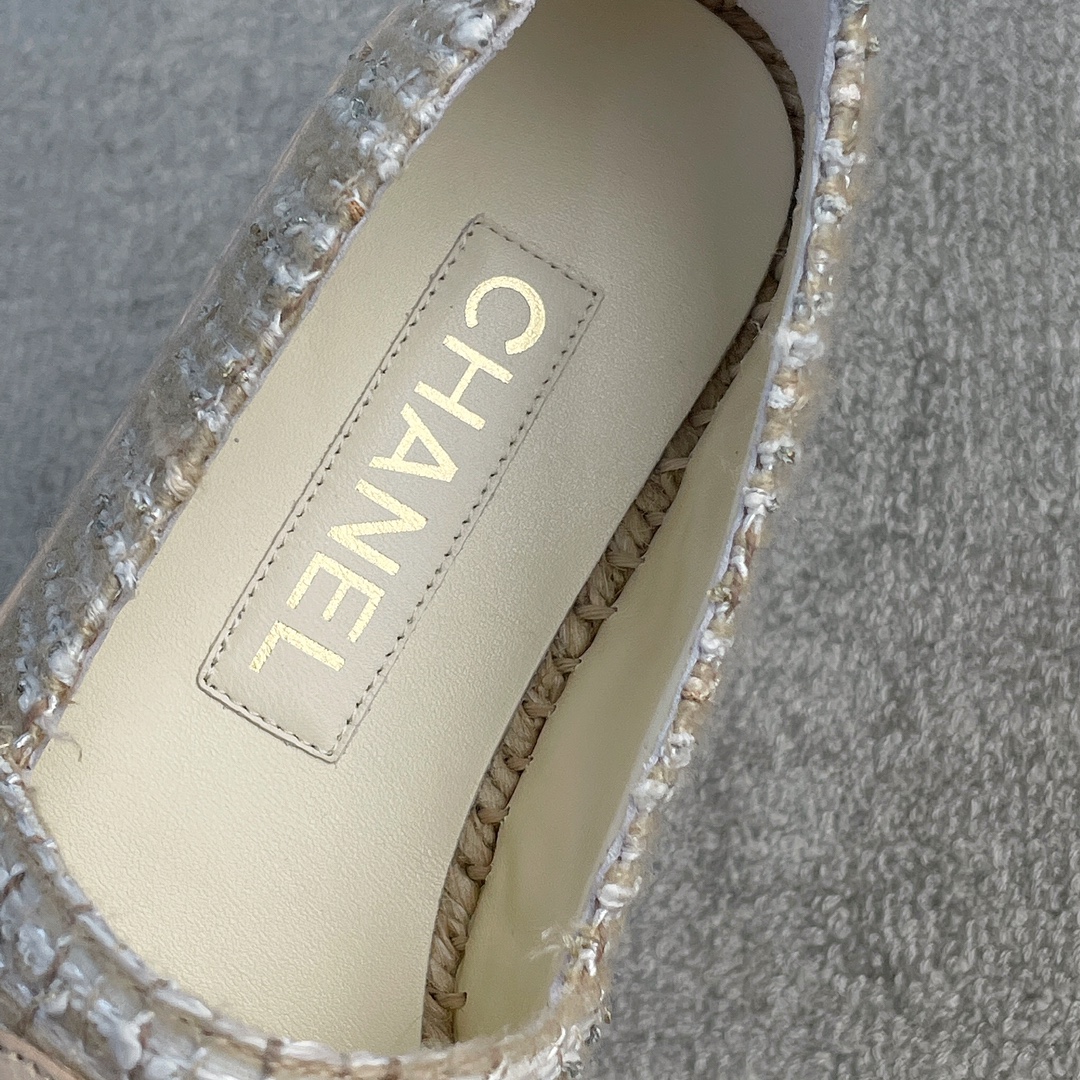 CHANEL fisherman shoes custom mixed sheepskin imported leather embryo leather upper soft inner cushion sheepskin