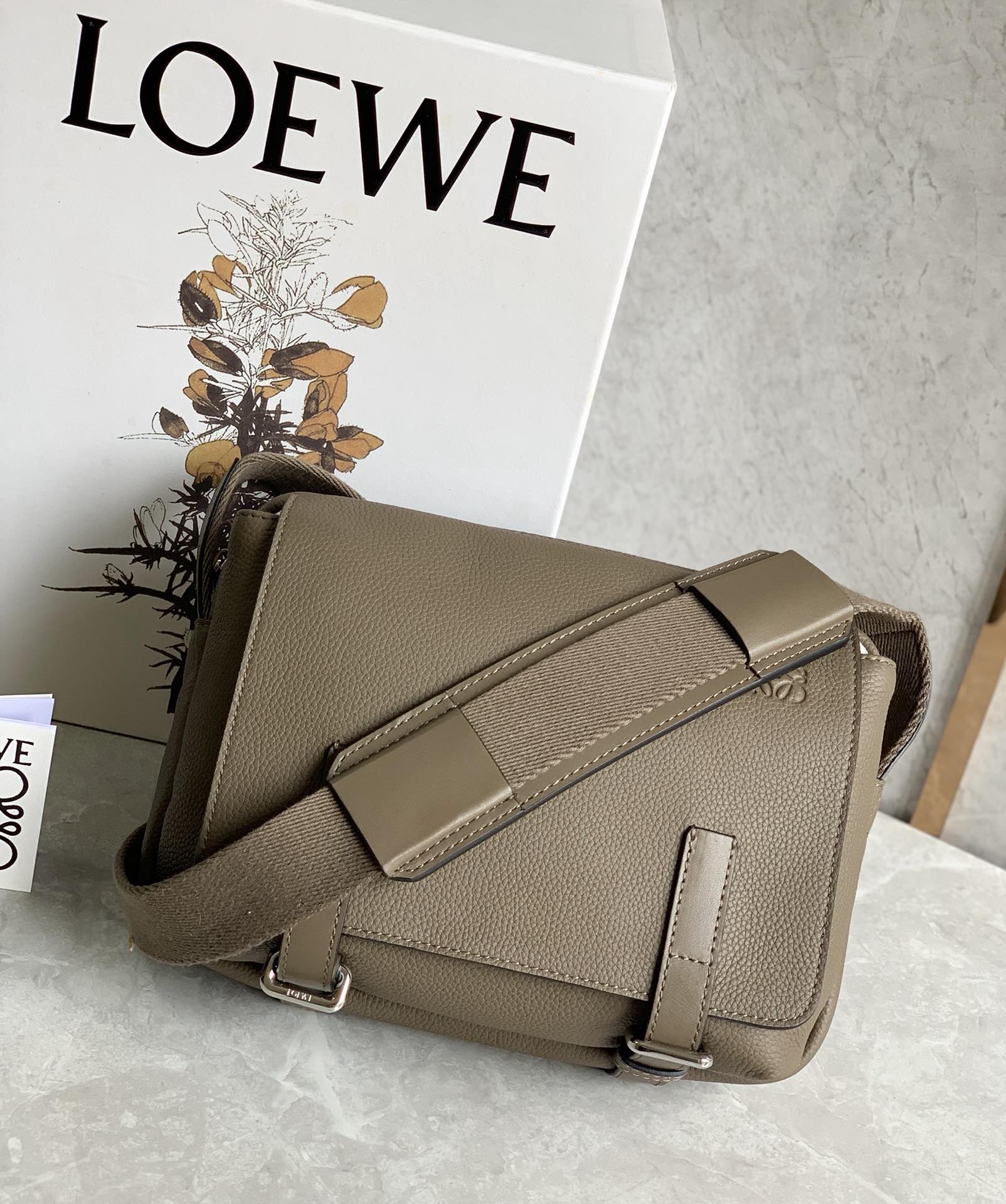 LOEWE latest military messenger bag