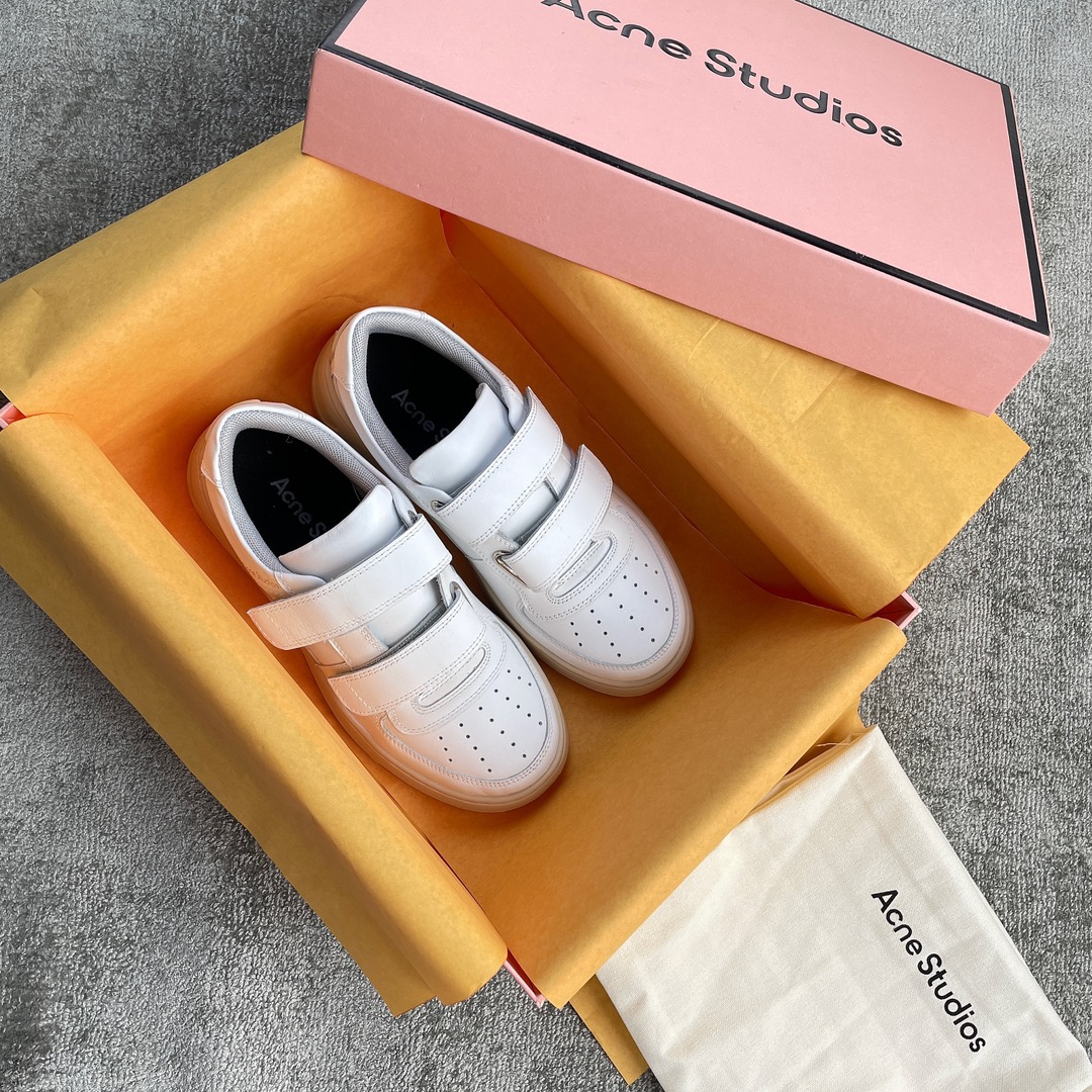 Acn*e Studio*s White Velcro Shoes