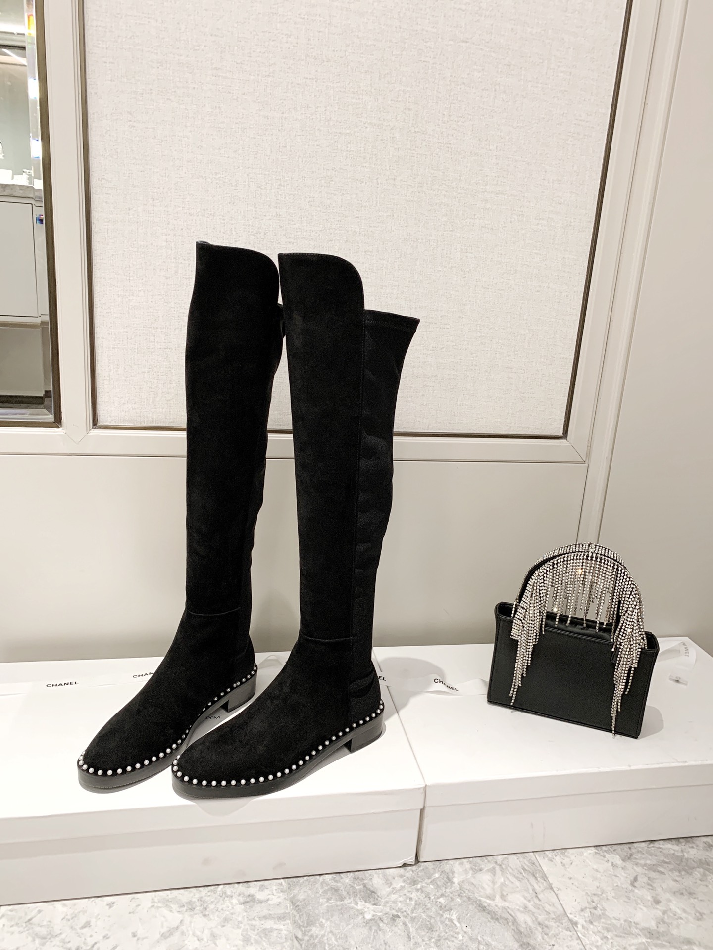 Stuart Weitzman 2020 fall and winter new pearl series on the new original imported calfskin