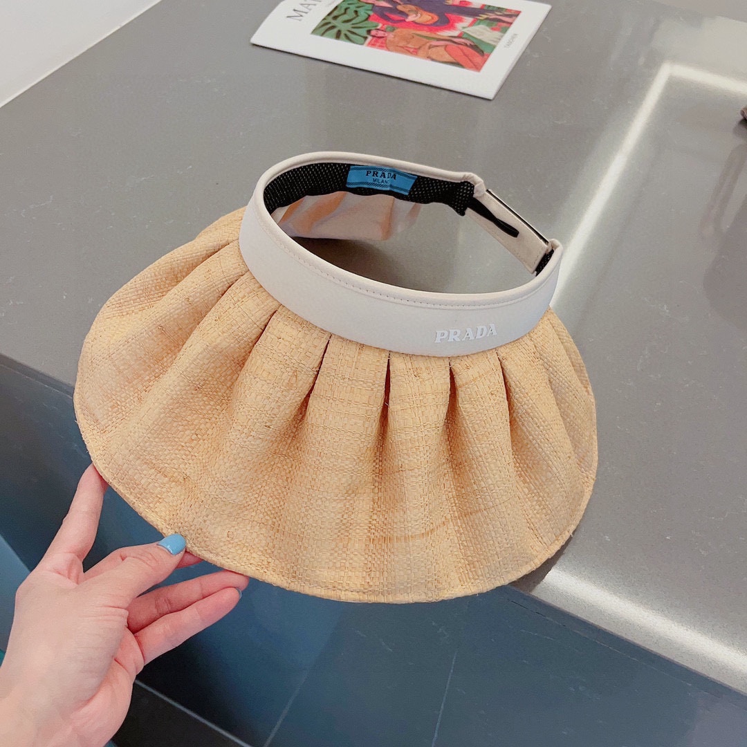 PRADA straw hat, empty shell hat