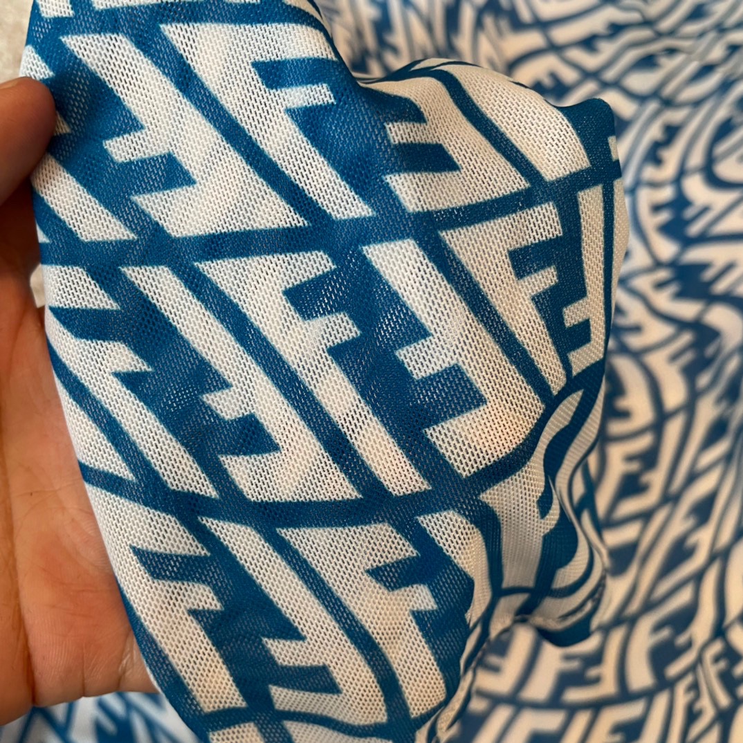 Fendi long-sleeved one-piece sun protection swimming costume