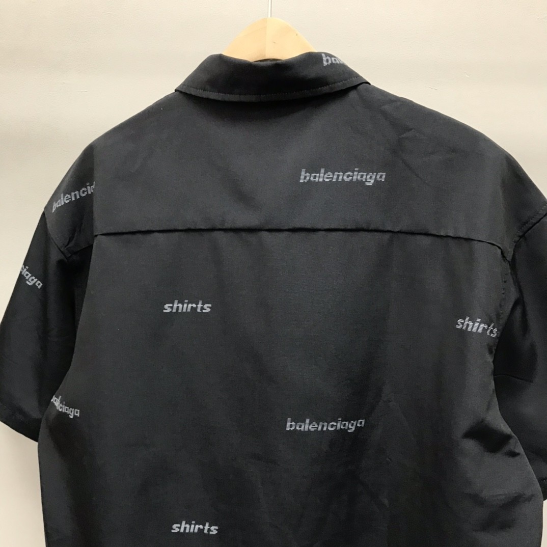 Balenciaga bullet screen short sleeve shirt