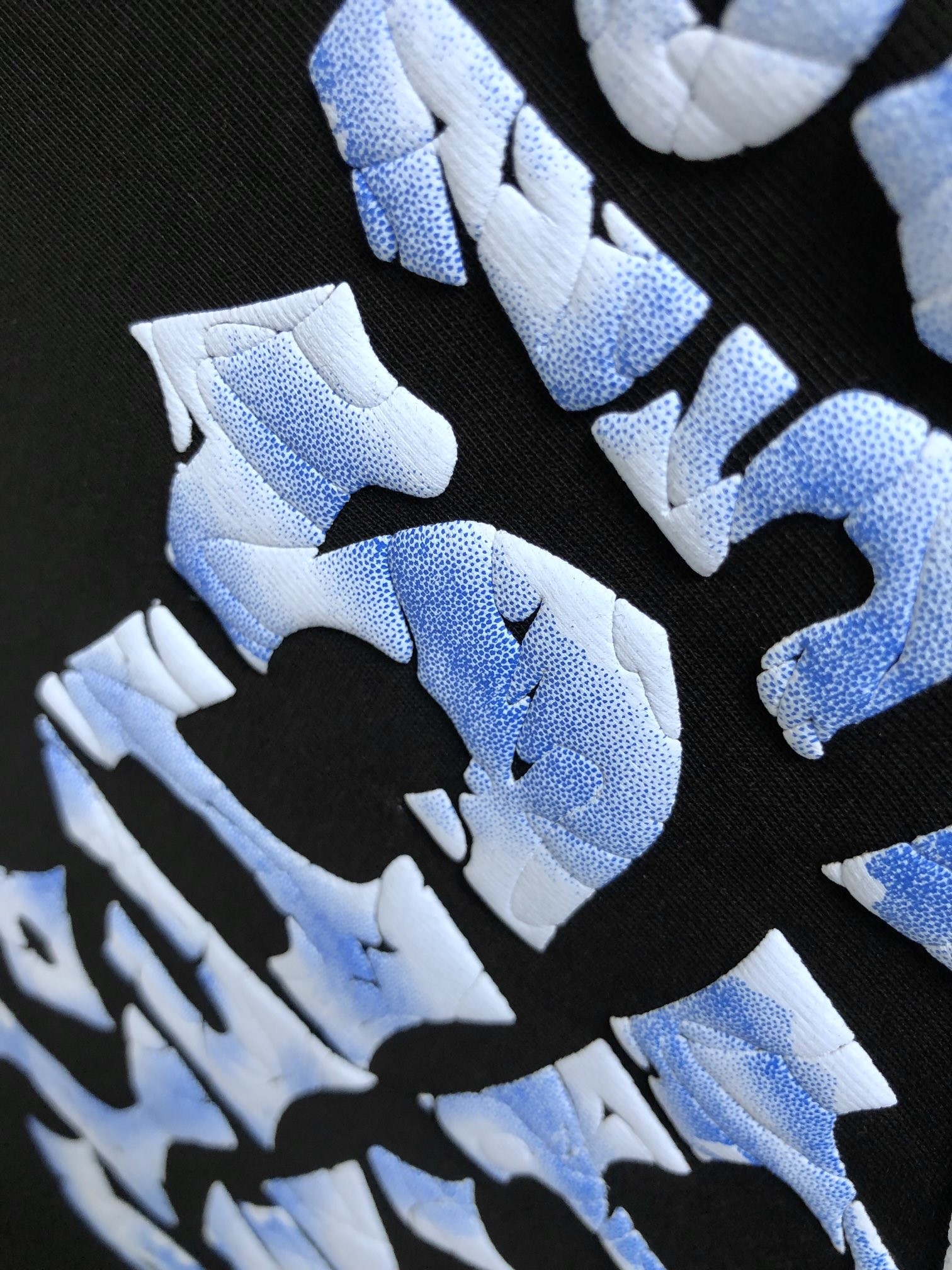 Louis Vuitton Three-dimensional foam letter doodle round-neck t-shirt