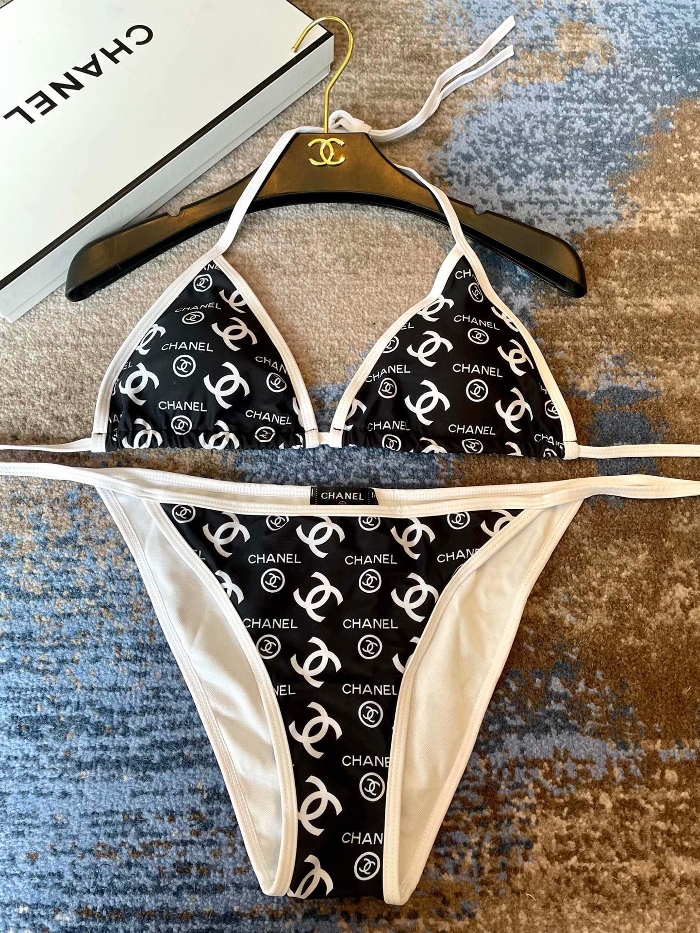Chanel New Printed Bikini Swimsuit