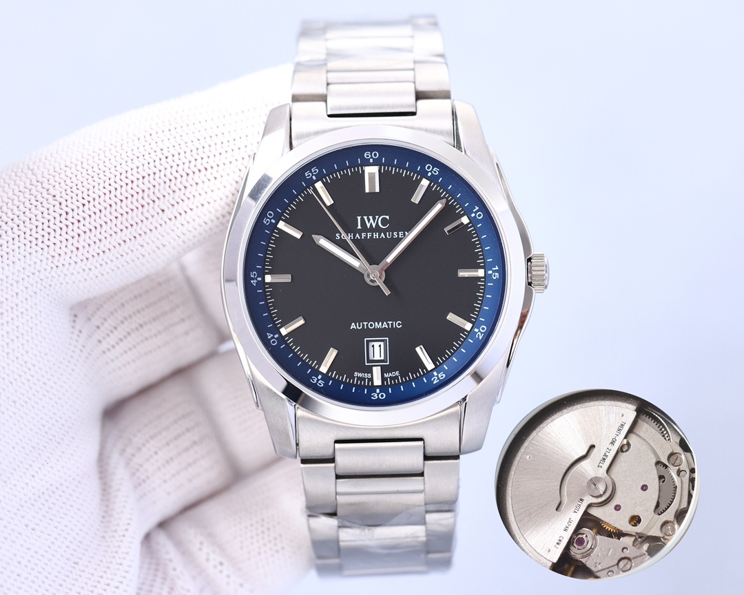 IWC- Fine men's watches Imported Citizen mechanical movement, top 316 stainless steel case and strap