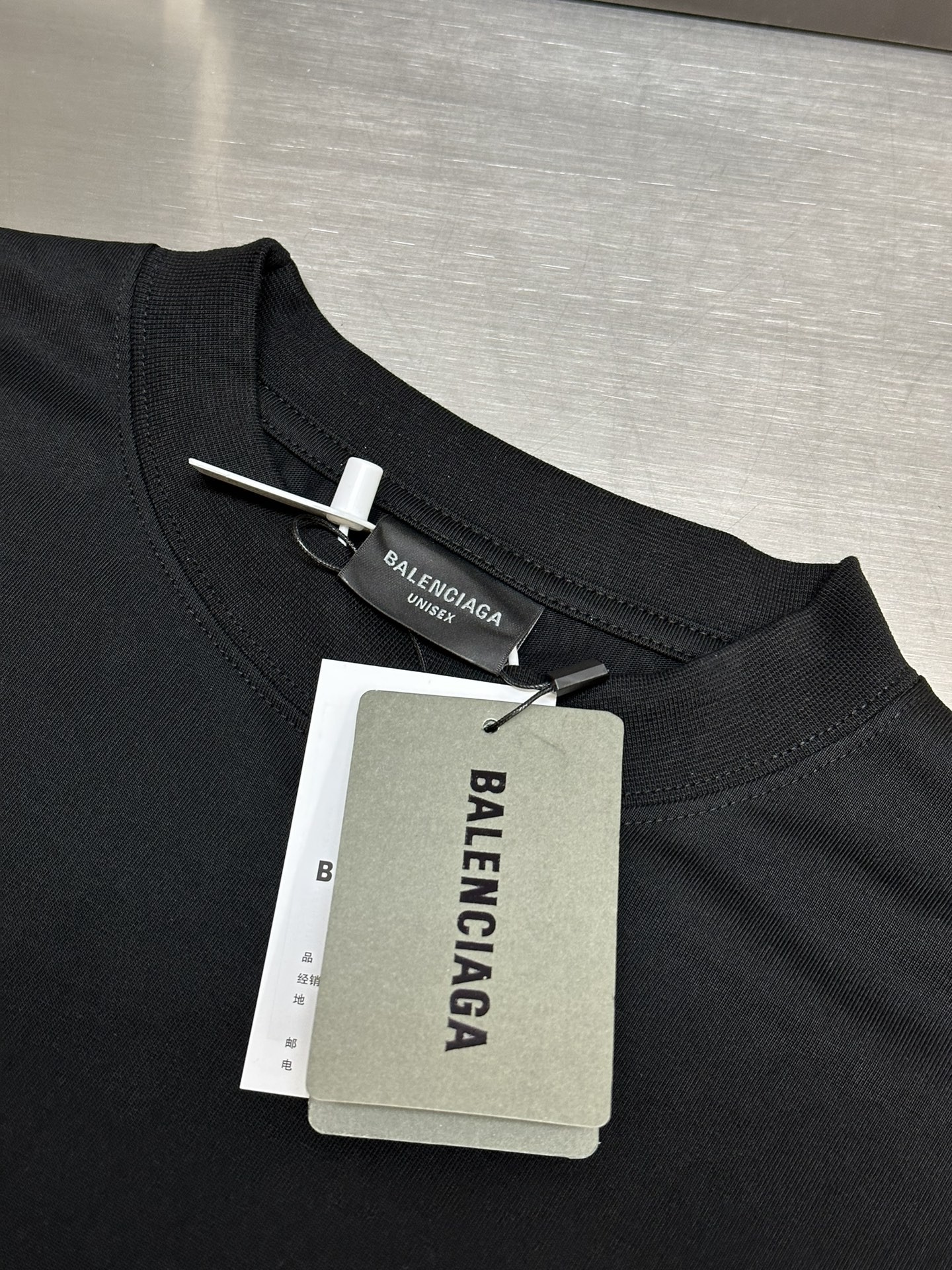 Balenciaga double back embroidered short sleeves