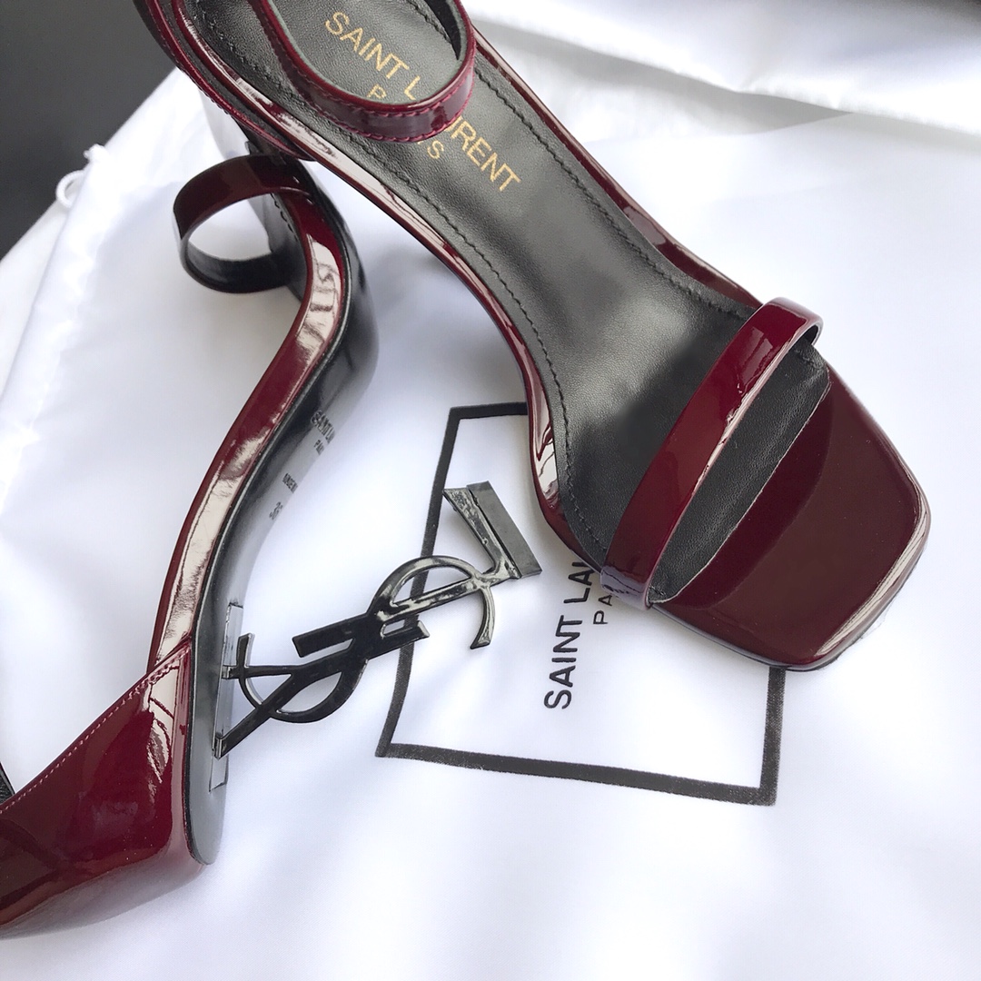 Saint Laurent 2020 newest Opyum sandals high heel sandals original open mold leather outsole