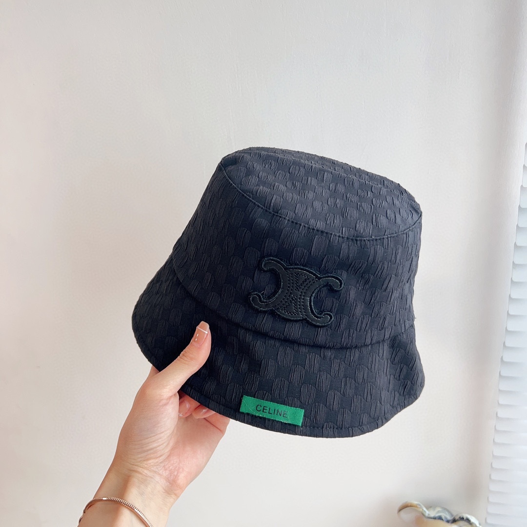 CELINE 2023 new Arc de Triomphe fisherman hat bucket hat