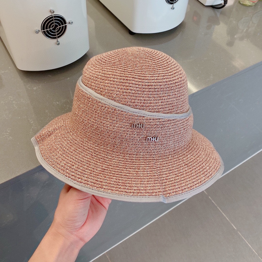MIU MIU summer new straw hats, sun hats