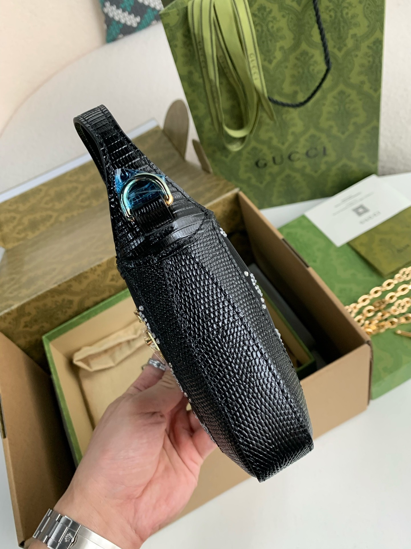 Gucci Jackie 1961 series mini handbag 19*13*3cm