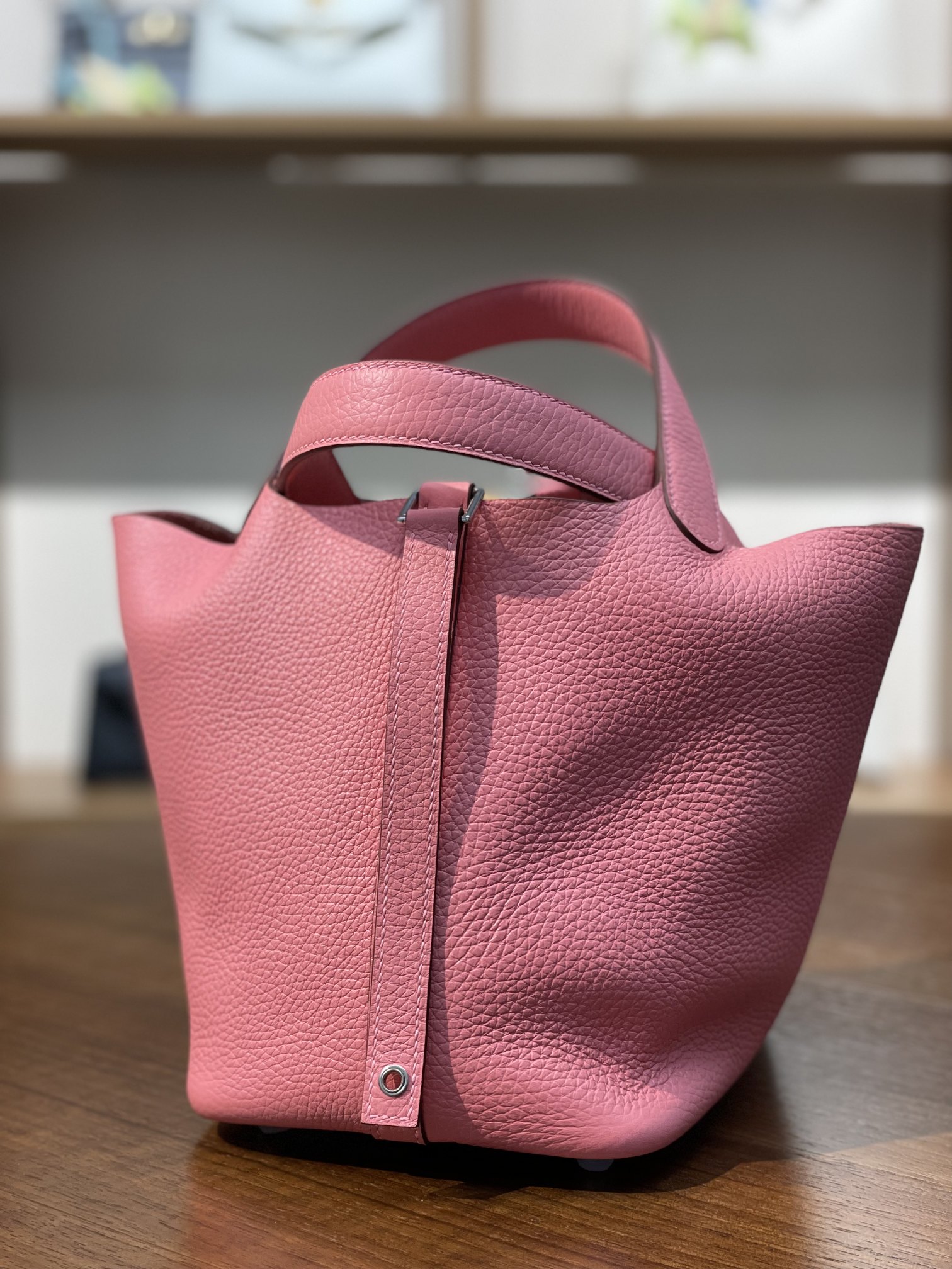 picotin18 summer powder TC leather silver buckle