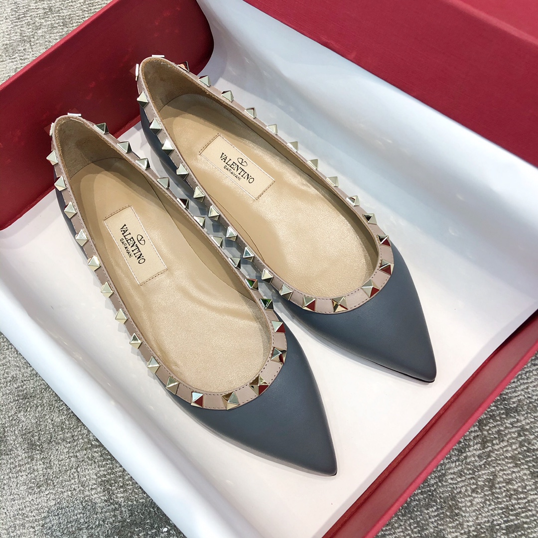 Valentino VT Collection Flats Haze Blue