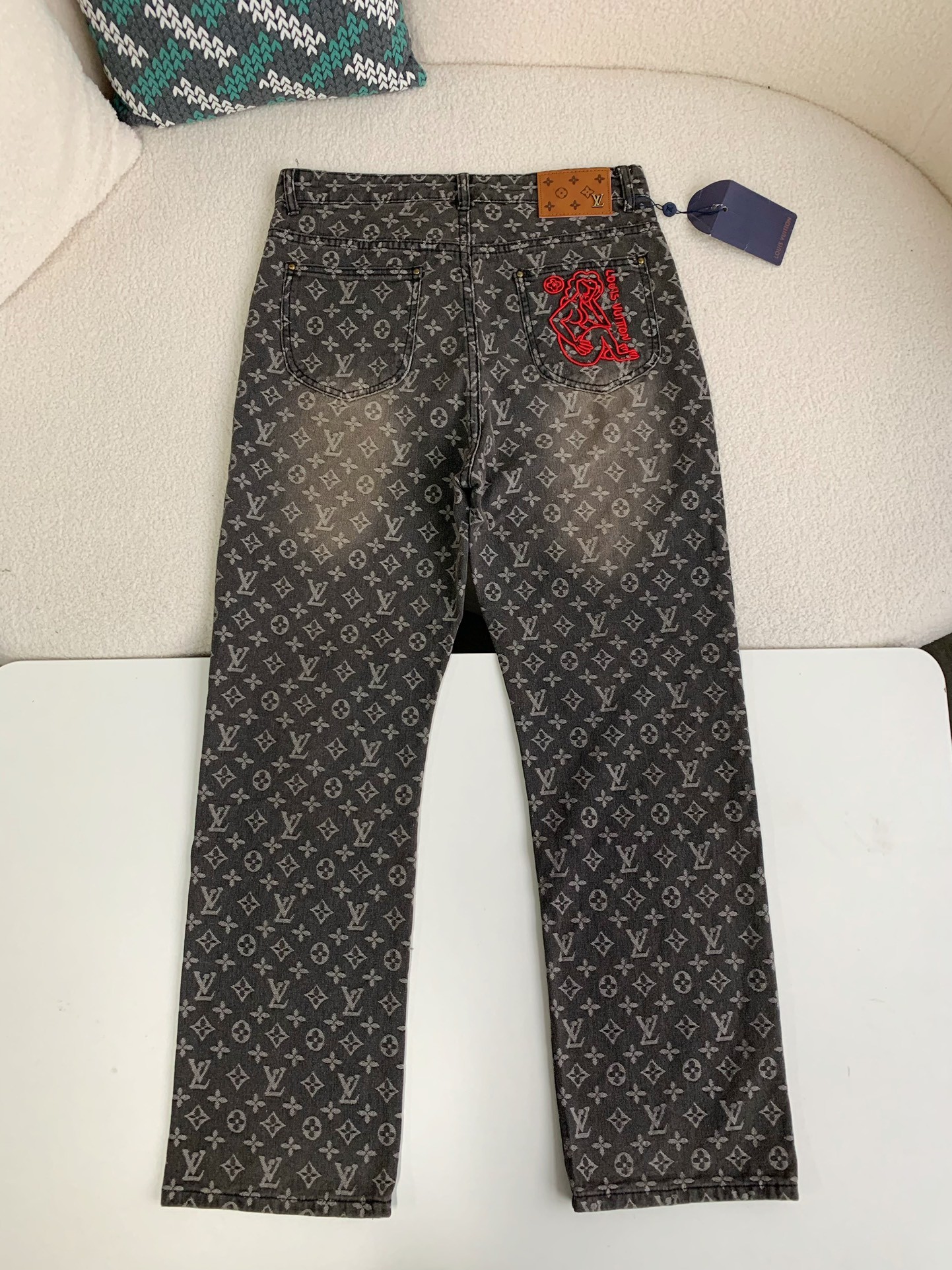 Lv 2023ss show style wave jeans