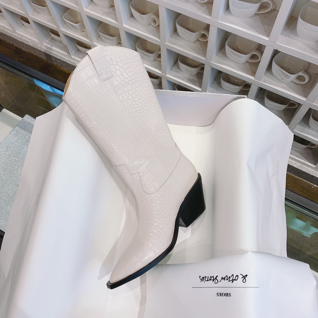 𝙎𝙏𝙊𝙍𝙄𝙀𝙎 STORIES | ²⁰²⁰⁰ Crocodile Western Cowboy Boots Chunky Heel Long Boots Autumn/Winter New Explosive on New