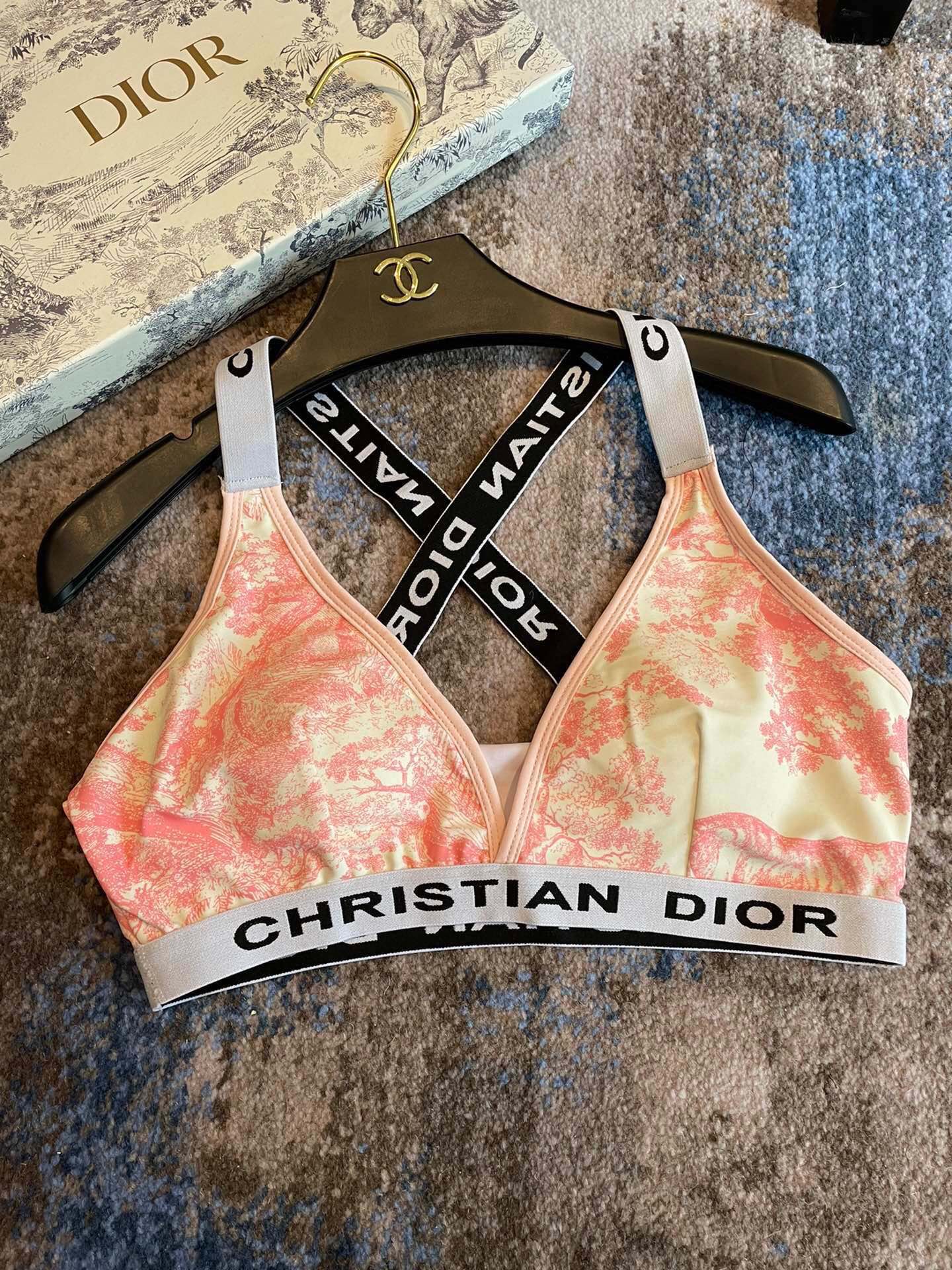 Dior split bikini swimming costume