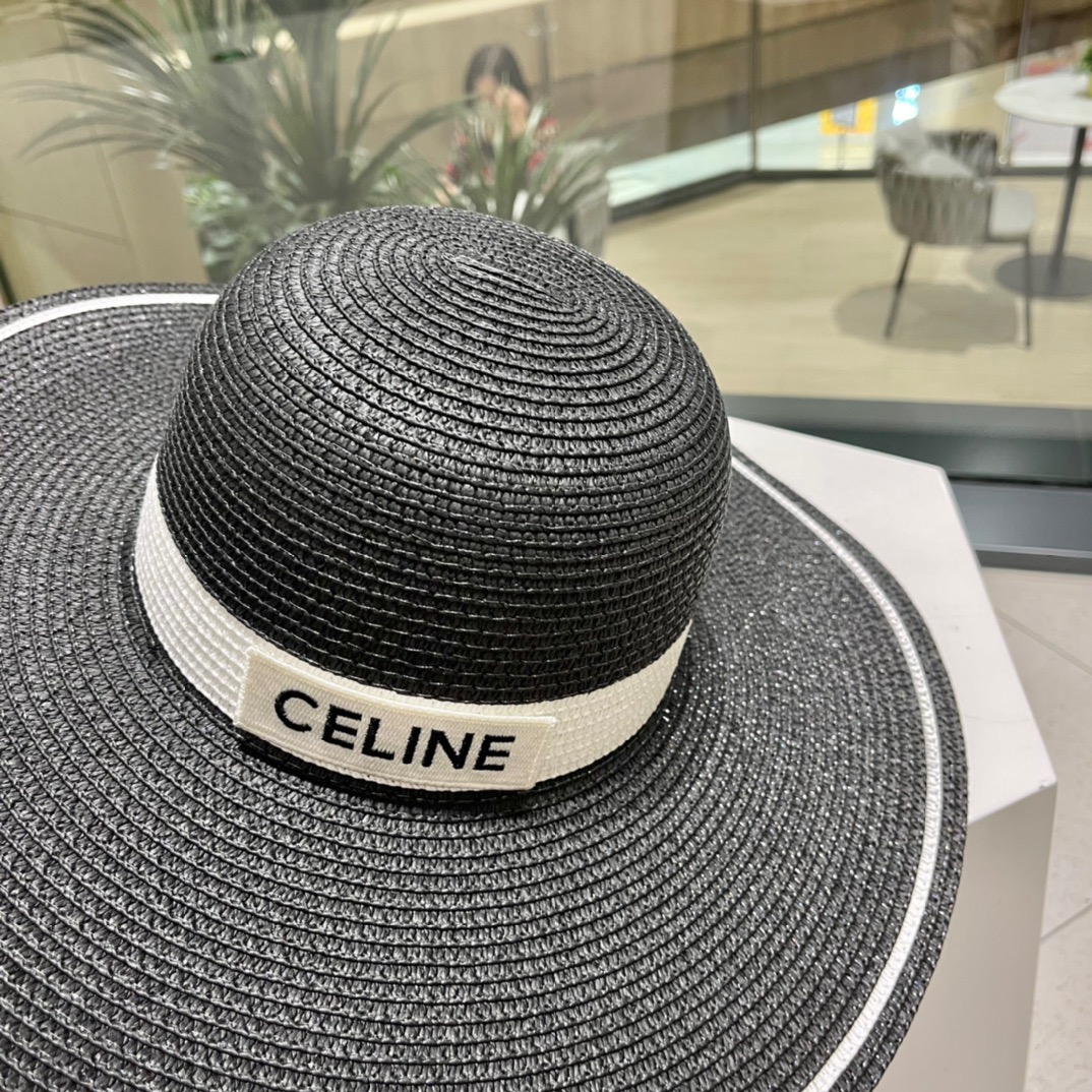 Celine Straw Hat, Brim, Sun Hat, Beach Sun Hat, Head Circumference 57cm