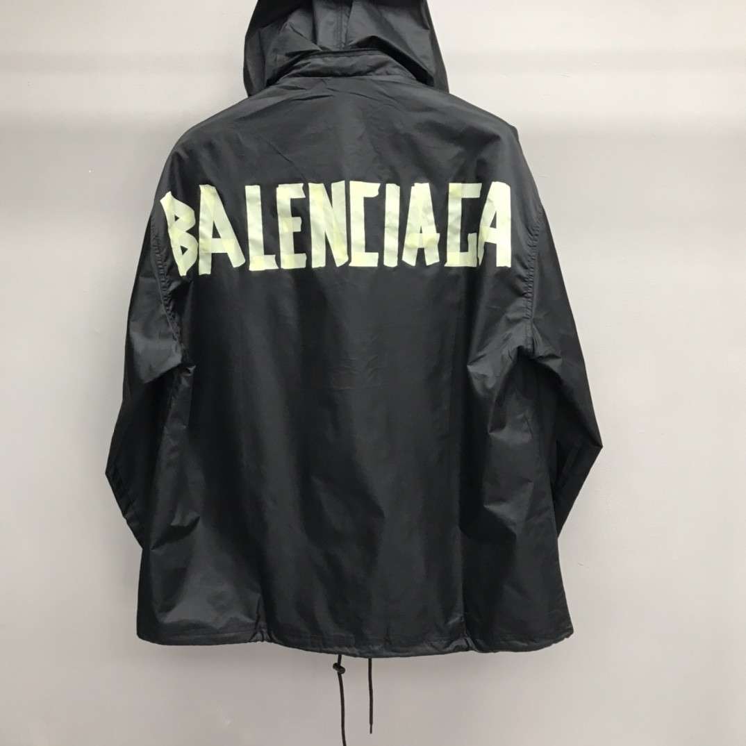 Balenciaga masking tape trench coat