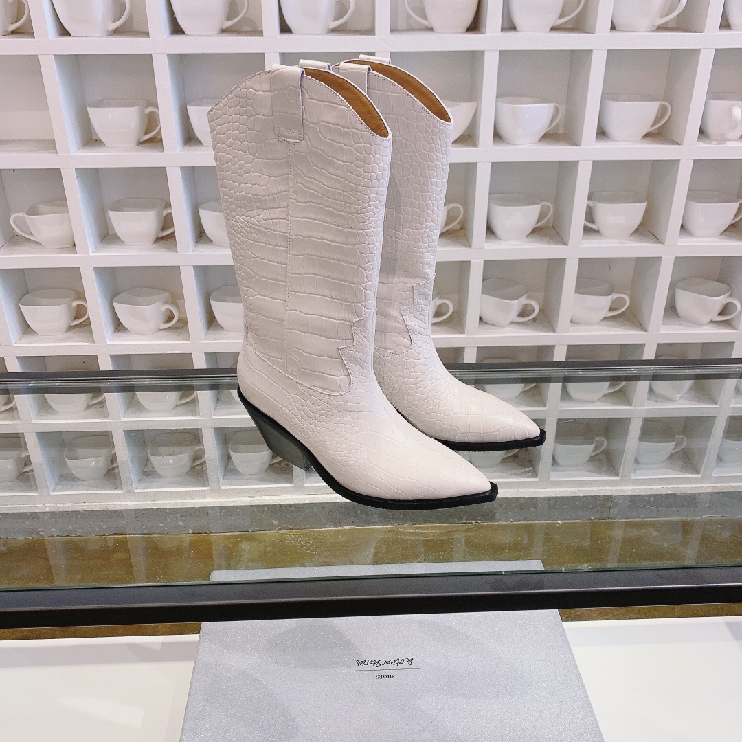 𝙎𝙏𝙊𝙍𝙄𝙀𝙎 STORIES | ²⁰²⁰⁰ Crocodile Western Cowboy Boots Chunky Heel Long Boots Autumn/Winter New Explosive on New