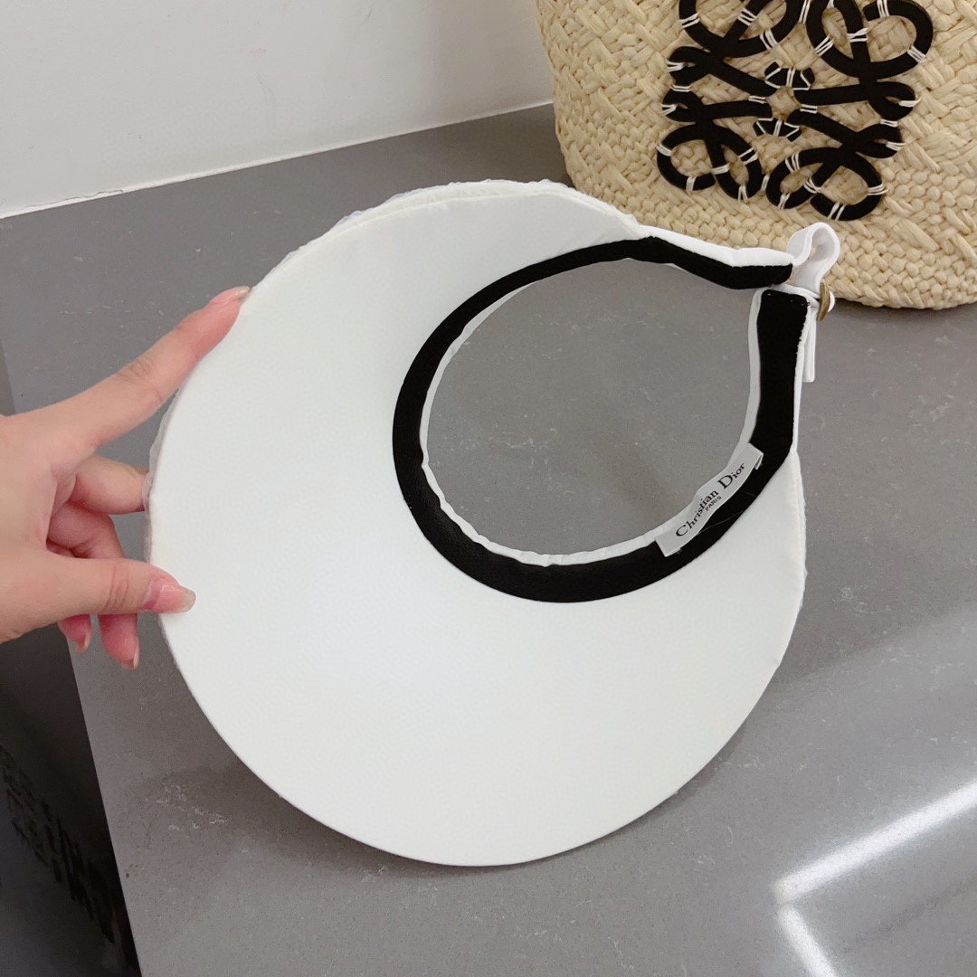 DIOR headband, organza fabric, sun visor