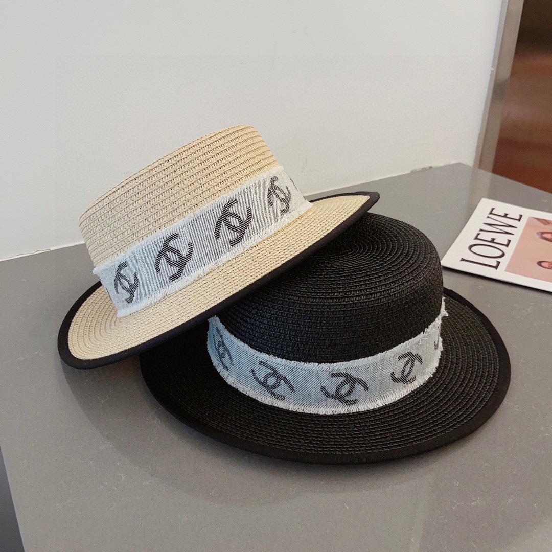 CHANEL bowler hat, sun visor hat