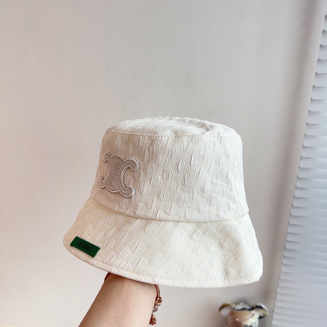 CELINE 2023 new Arc de Triomphe fisherman hat bucket hat