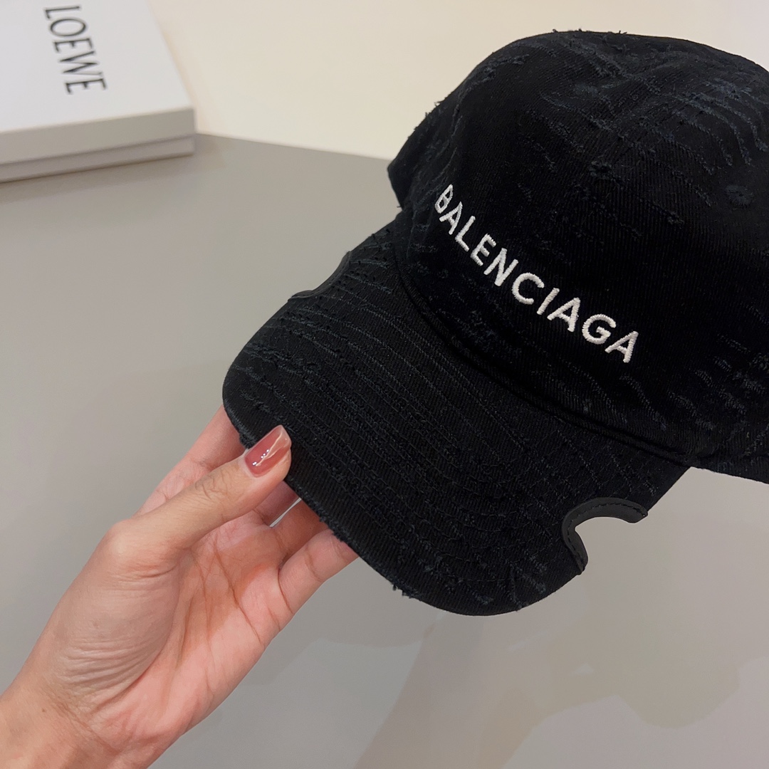 Balenciaga Vintage Wash Distressed Baseball Cap