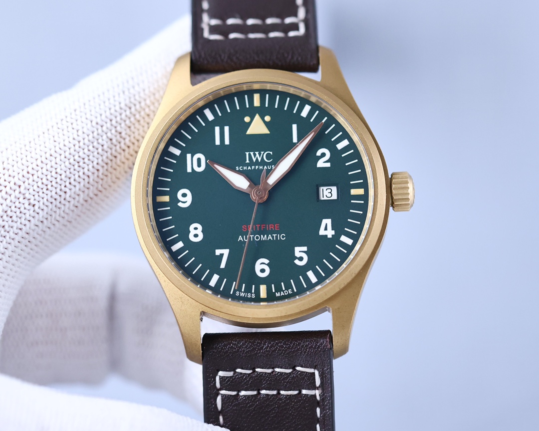 IWC- Spitfire Bronze automatic mechanical watch Titanium caseback