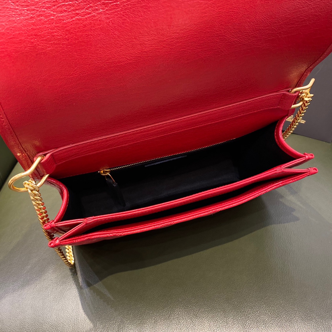 SAINT LAURENT 𝘽𝙀𝘾𝙆𝙔 𝟮𝟱𝙘𝙢   #629426 original leather.JD