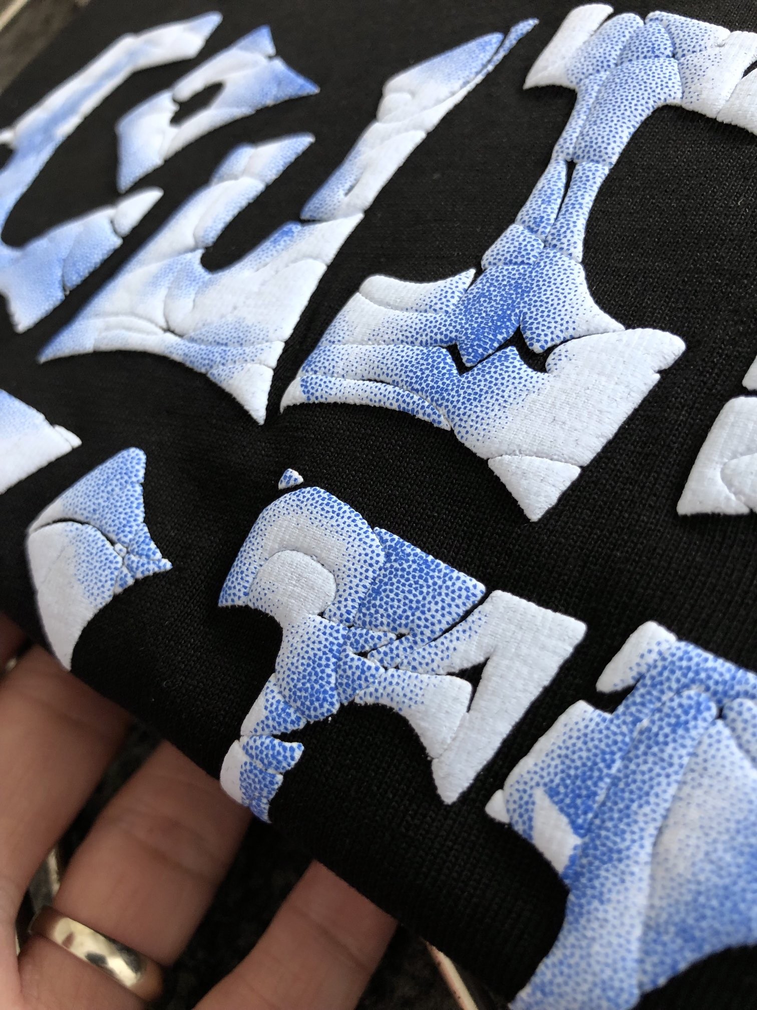 Louis Vuitton Three-dimensional foam letter doodle round-neck t-shirt