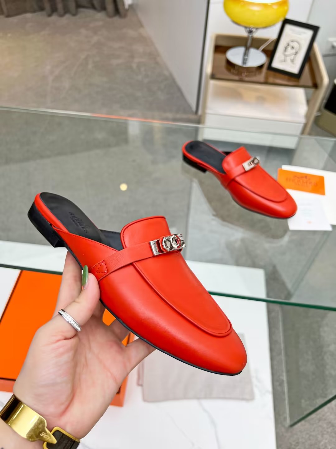 Hermes early spring new slippers