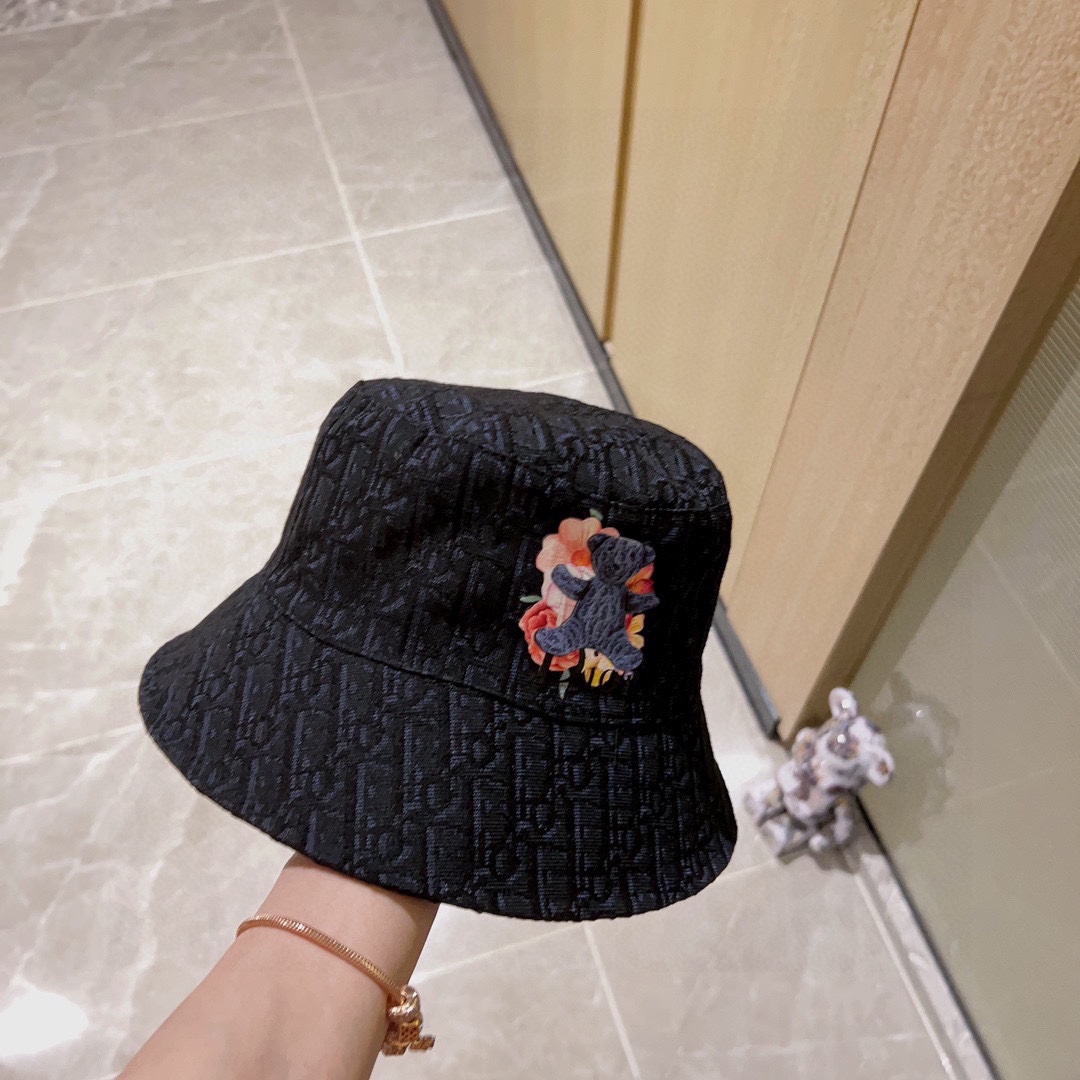 [DIOR Dior] 2023 spring and summer classic old flower fisherman hat