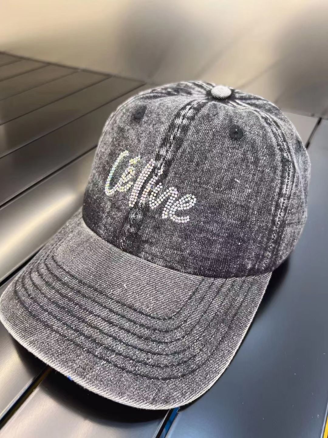 CELINE New Washed and Distressed Denim Baseball Cap