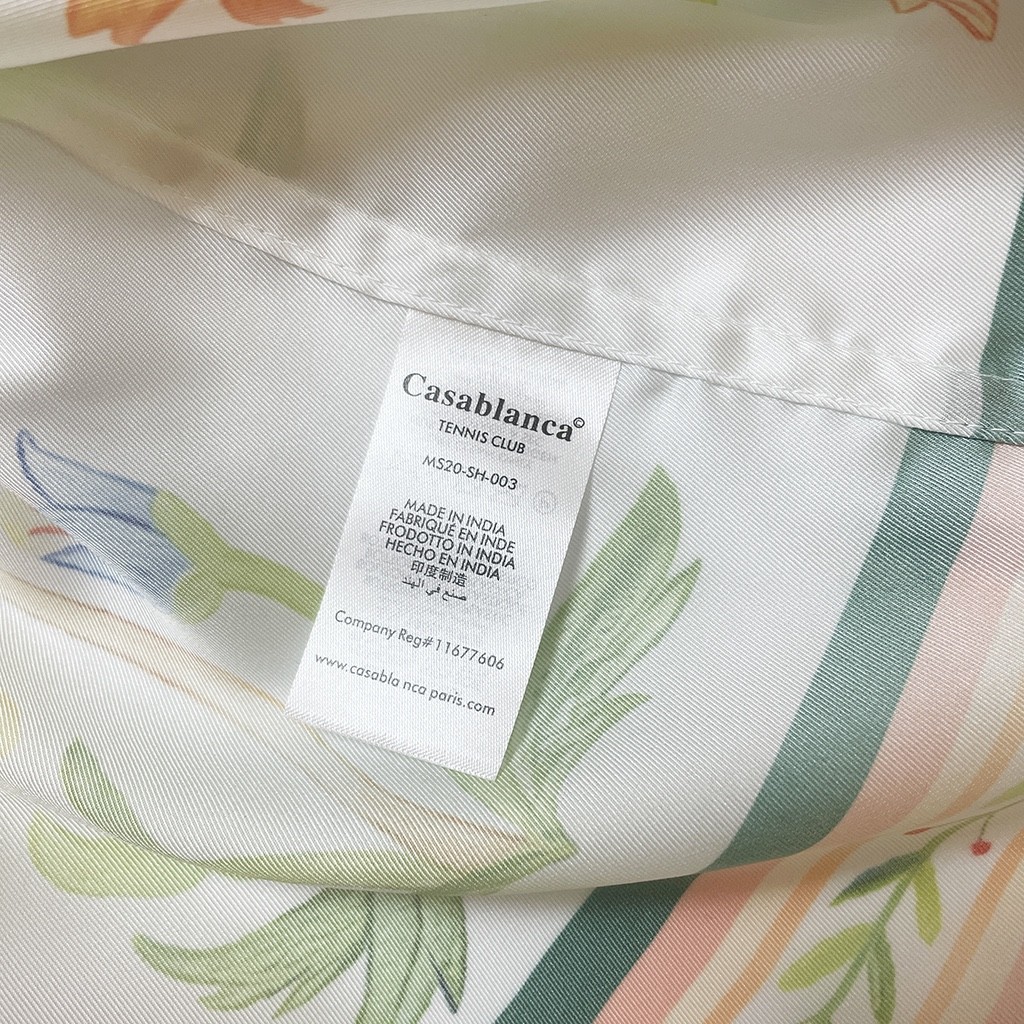 Casablanca Graffiti flower printed silk shirt