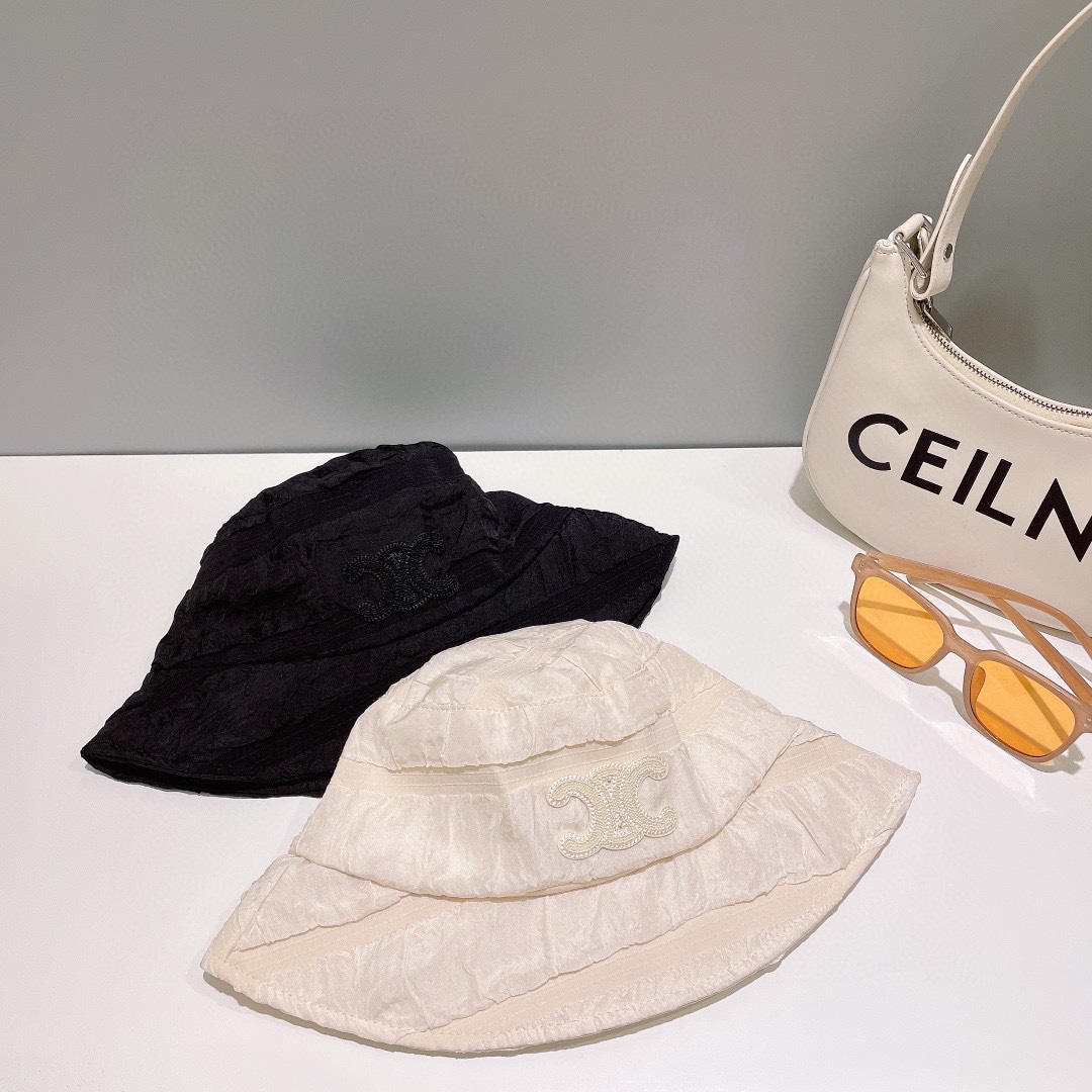 [Celine Celine] 2023 new pleated fisherman hat