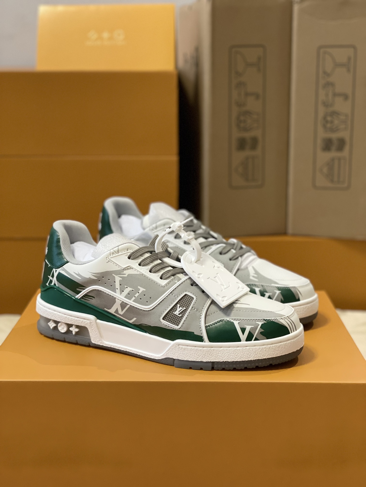 Louis Vuitton Trainer sneakers couple models style number 1AA373