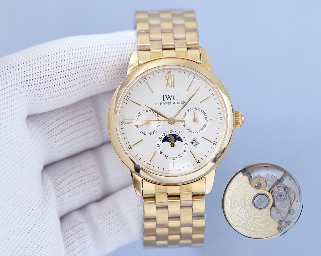 IWC- 9100 multifunctional imported mechanical movement CNC grinding process of the whole case