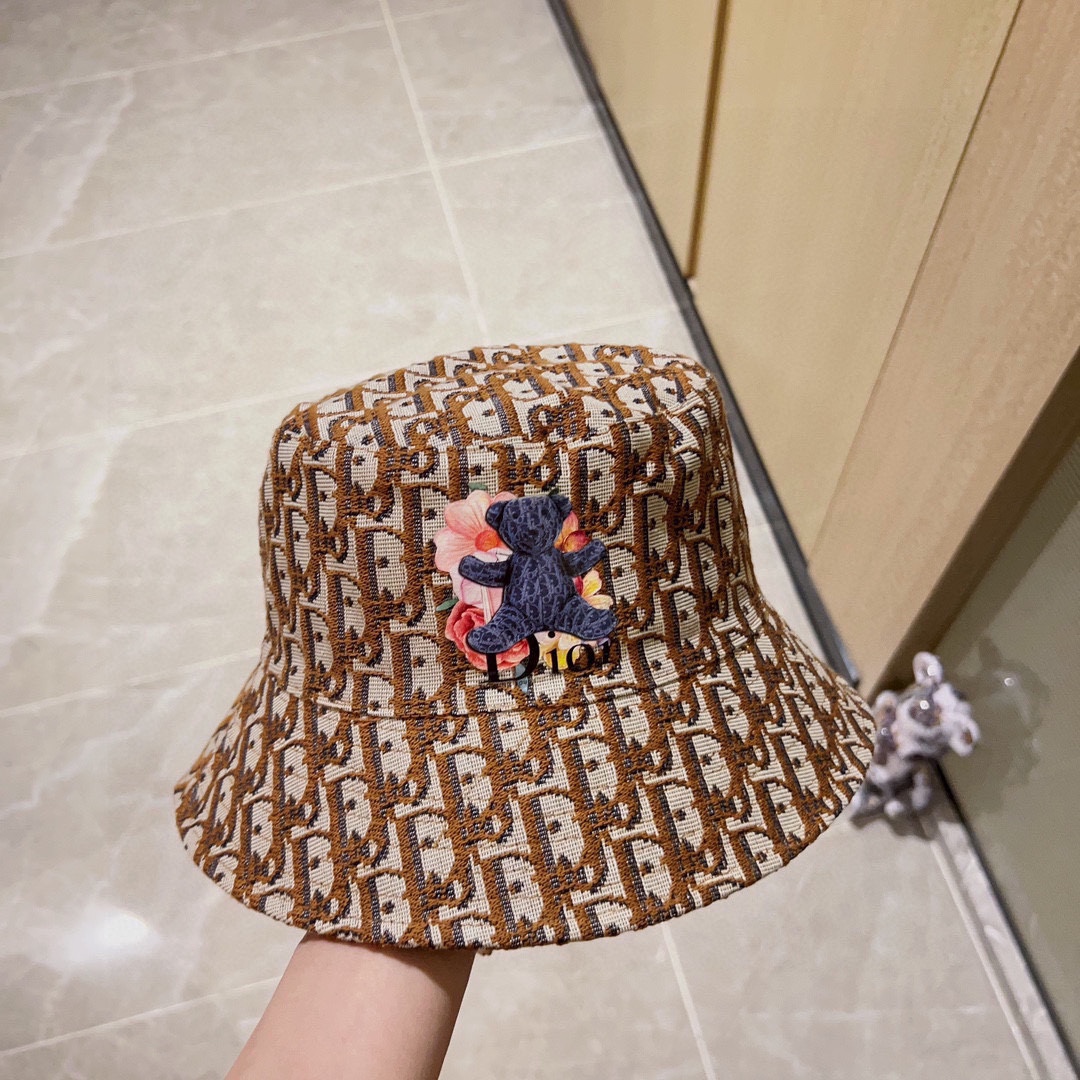 [DIOR Dior] 2023 spring and summer classic old flower fisherman hat