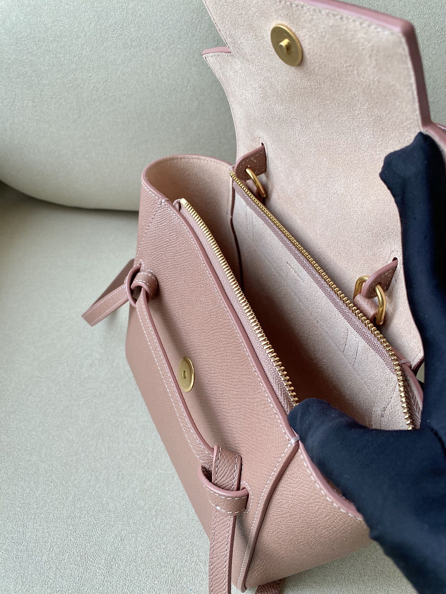 𝐂𝐞𝐥𝐢𝐧𝐞 Belt Bag Catfish Bag Small Grained Calfskin