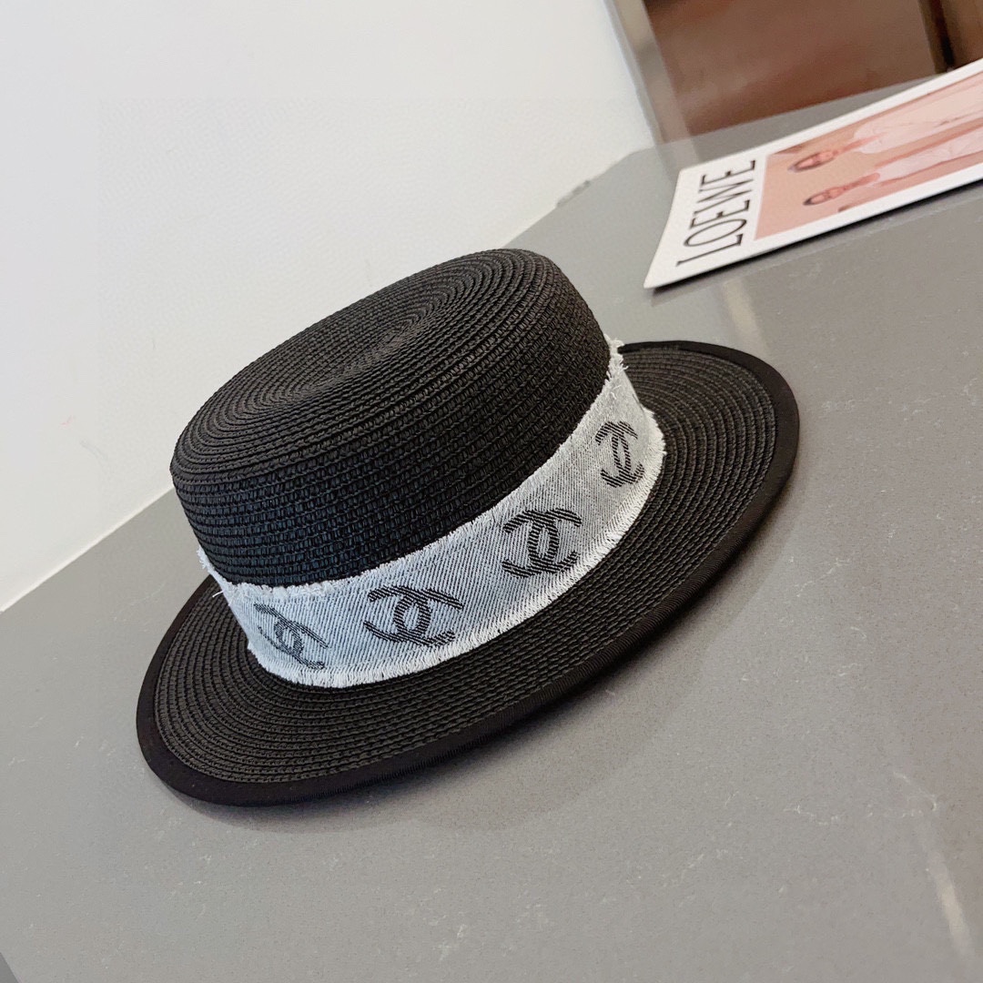 CHANEL bowler hat, sun visor hat