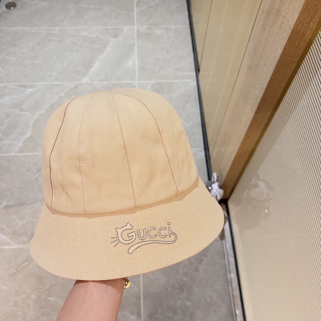 [Gucci Gucci] 2023 new dome playful bucket hat fisherman hat
