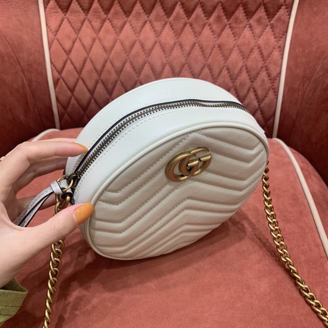 GUCCI marmont round cake full skin black #550154