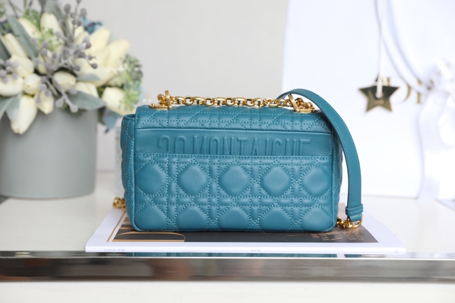 [DlOR CARO] Deep Sea Blue Soft Cow Leather Rattan Check DR-081