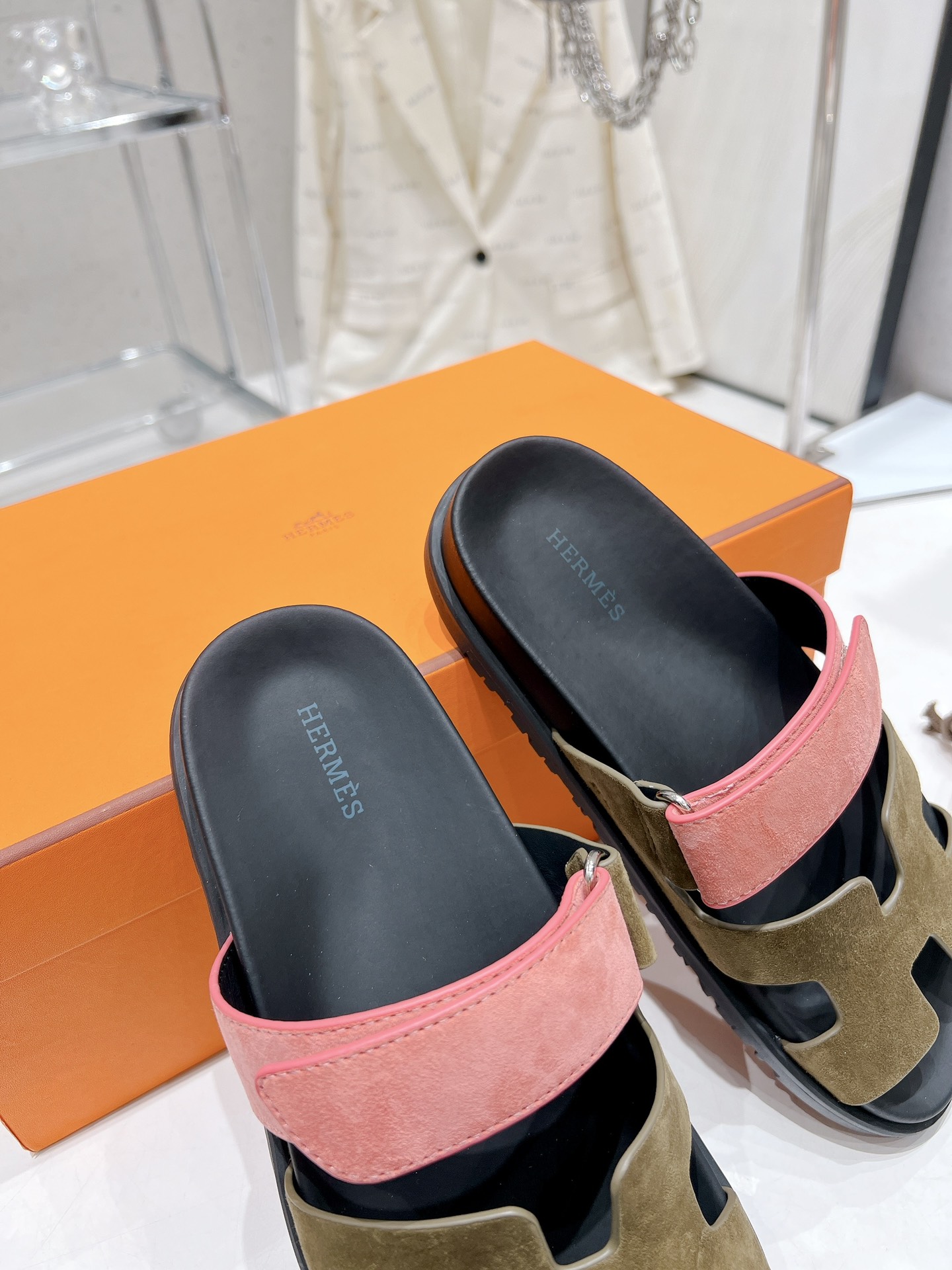 Hermes spring and summer sandals series couple models classic models