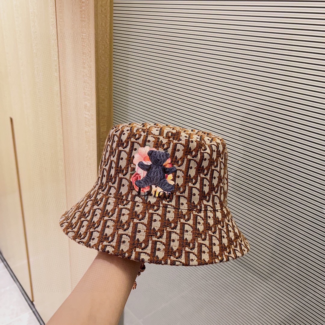 [DIOR Dior] 2023 spring and summer classic old flower fisherman hat