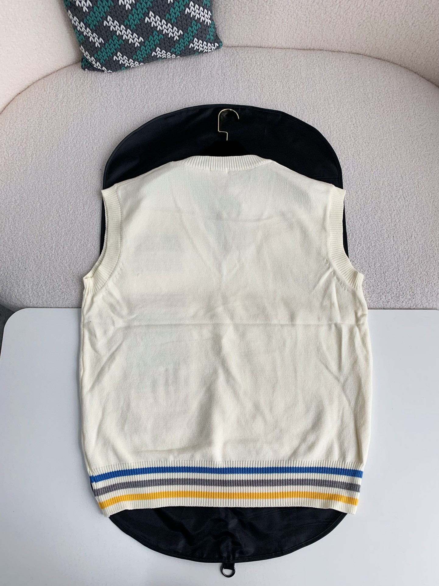 Dior Monochrome striped knitted waistcoat